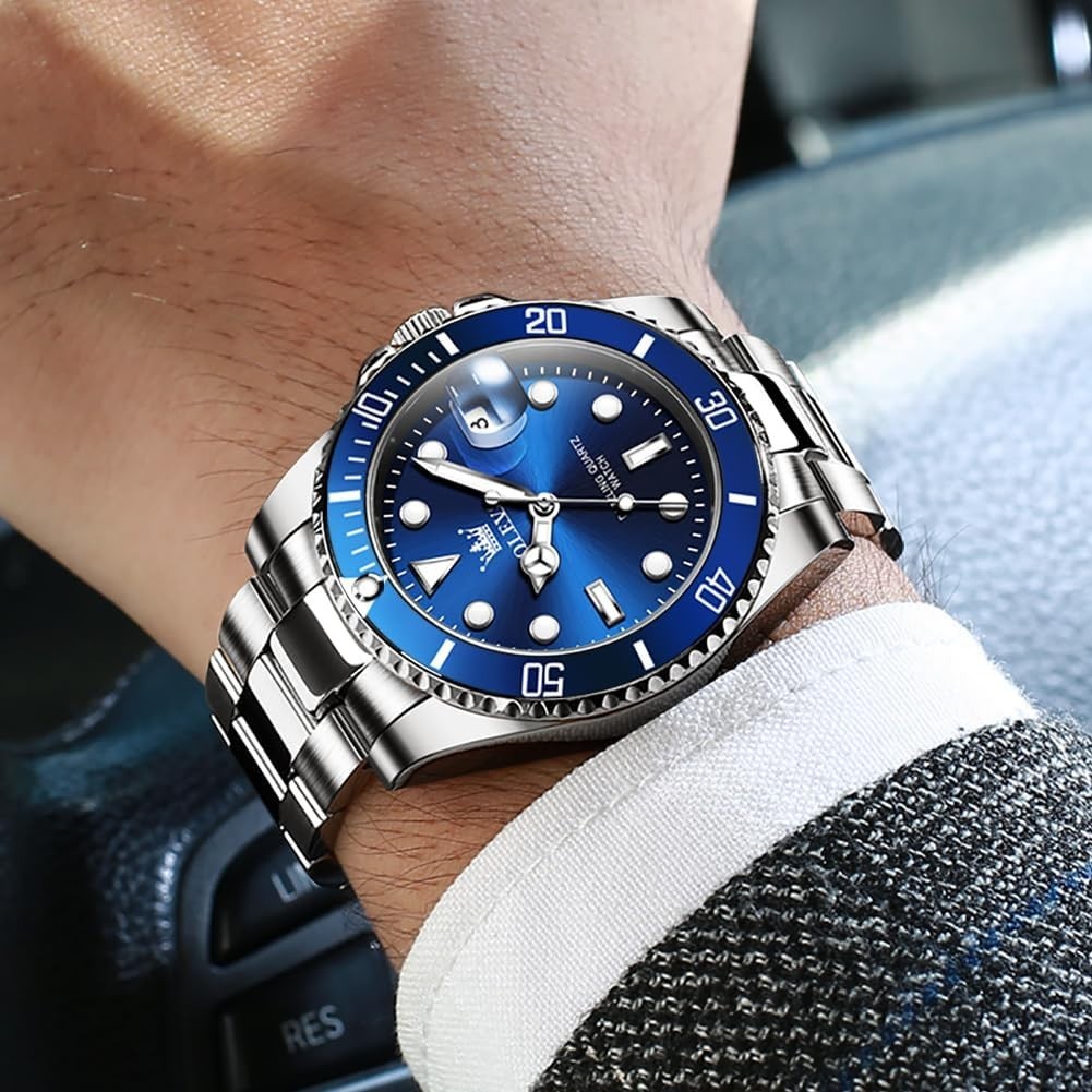 Elegant Big Face Analog Quartz Watch for Men – Scratch & Shock Resistant