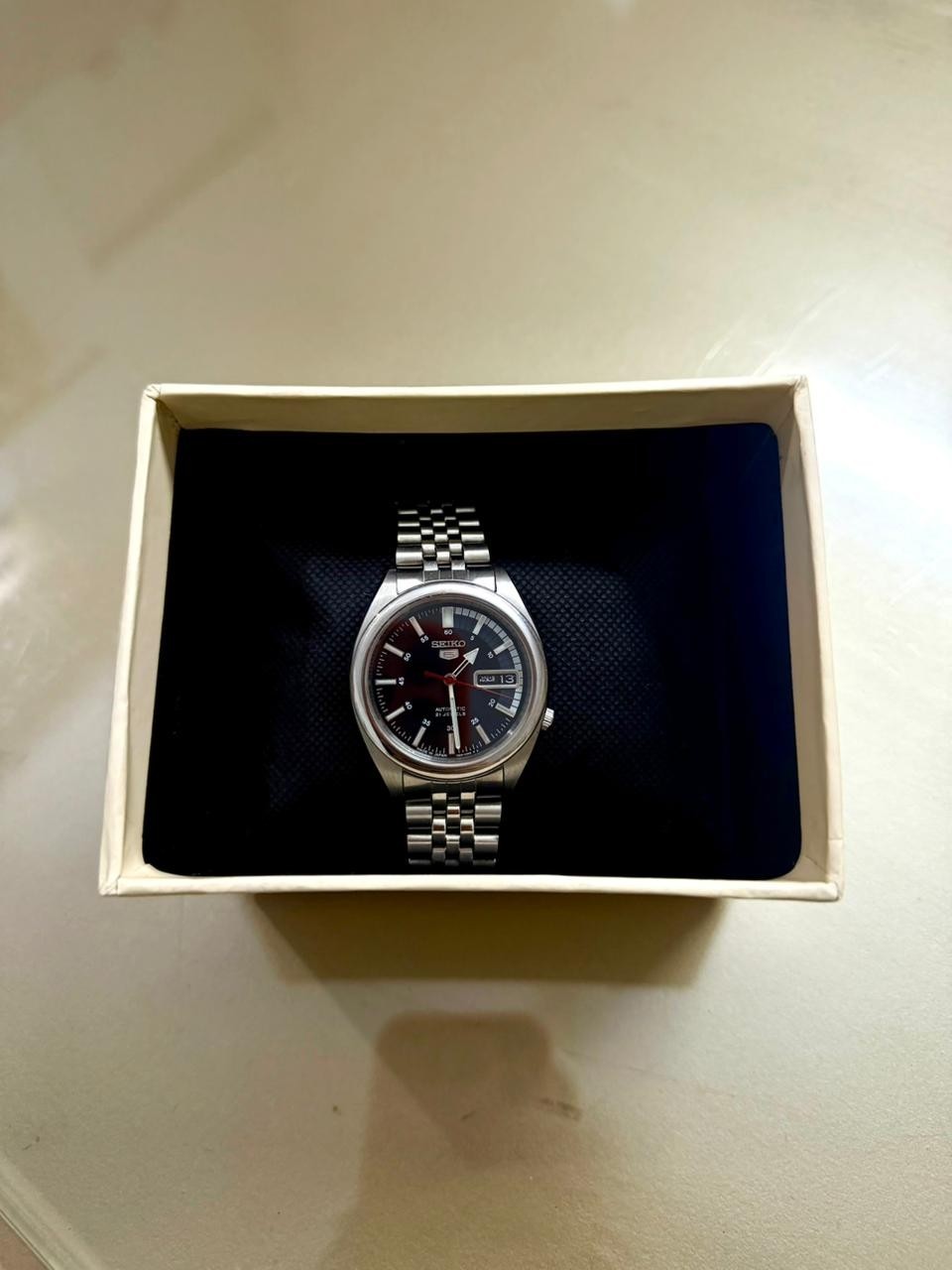 Seiko 5 Automatic 7S26C Blue Dial Day Date Stainless Steel Men’s Watch Japan