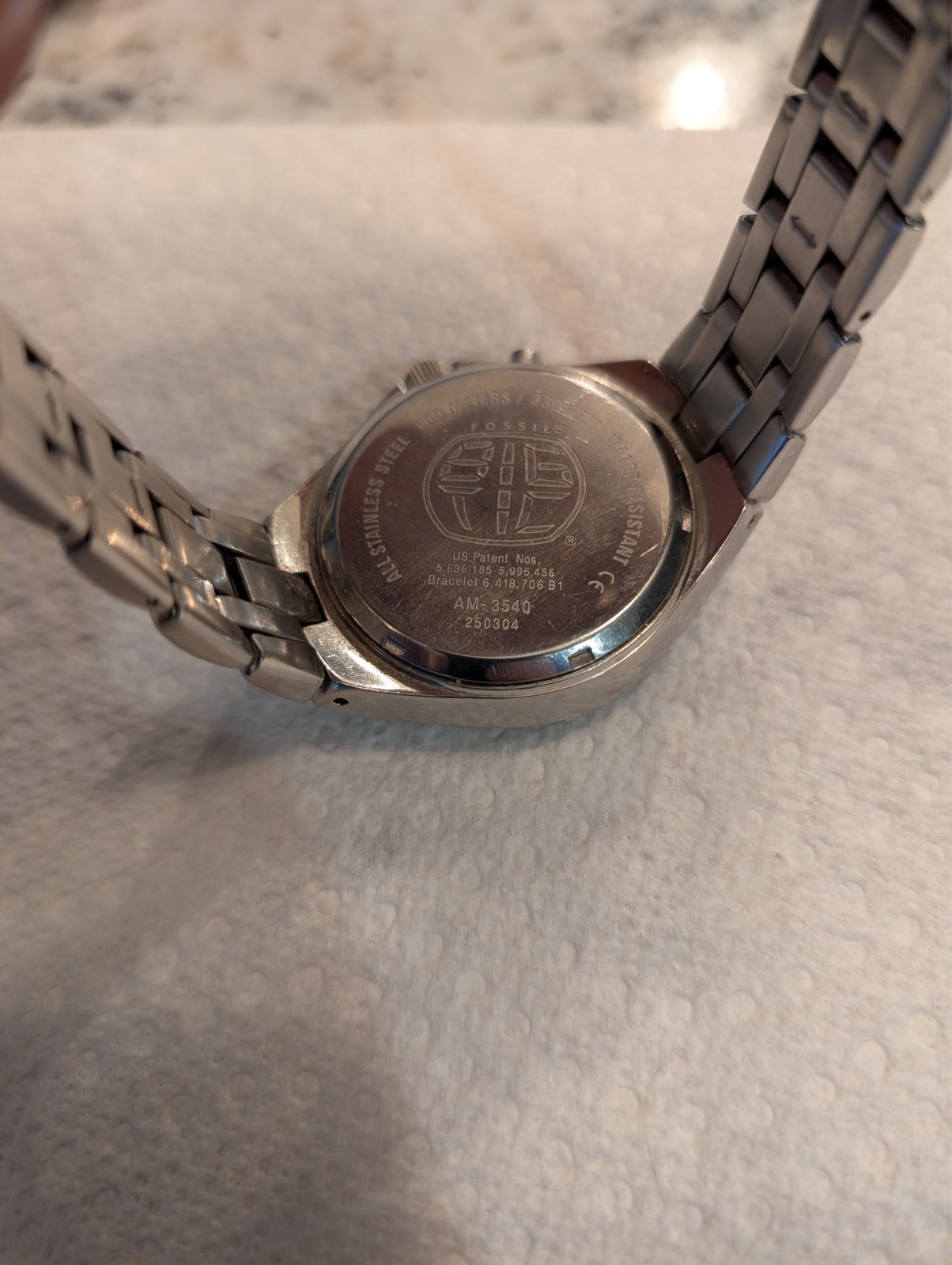 Vintage Fossil Kaleido Color Changing Whist Watch AM-3540
