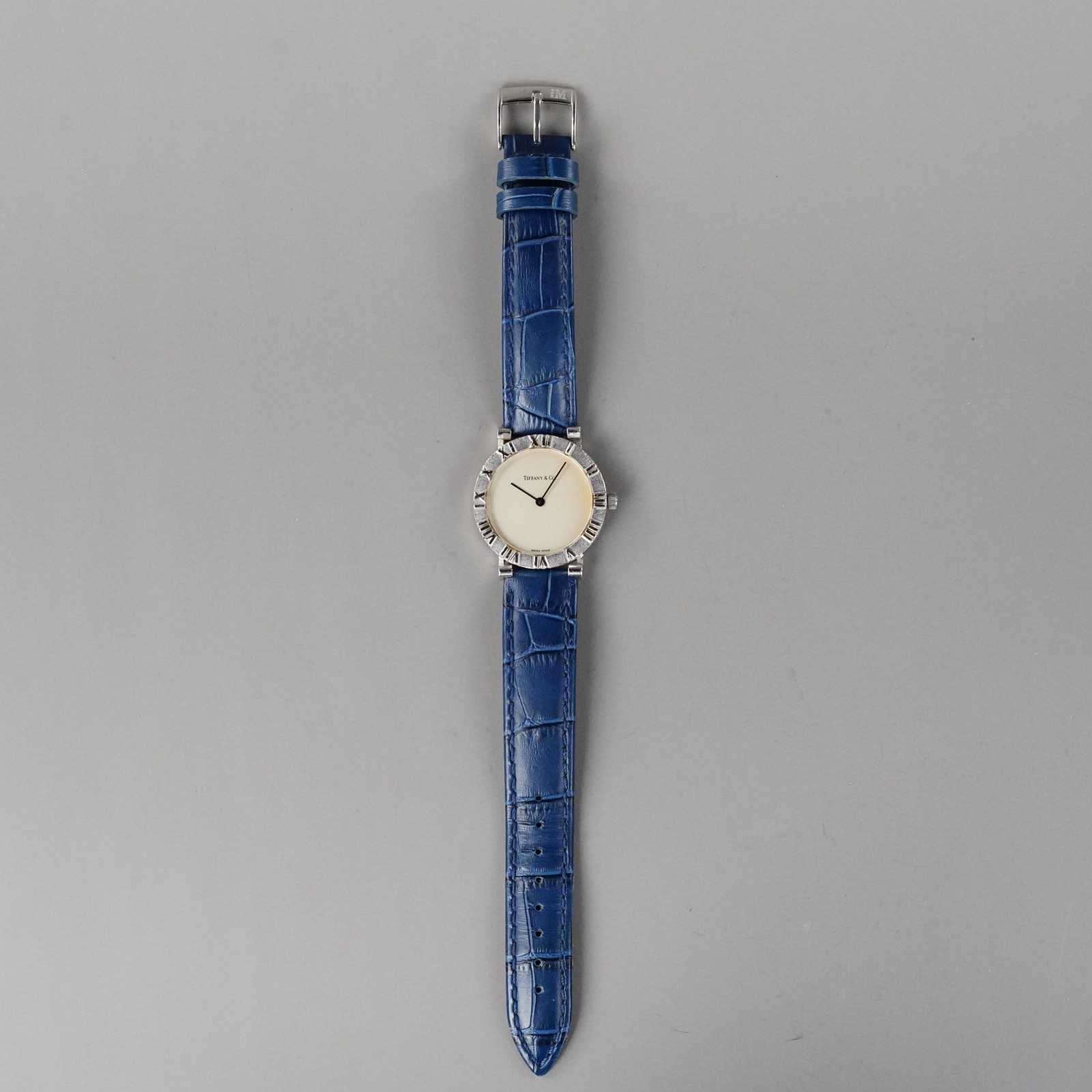TIFFANY&CO Vintage Atlas Sterling Silver Case Men’s Watch Silver 31mm NewBattery