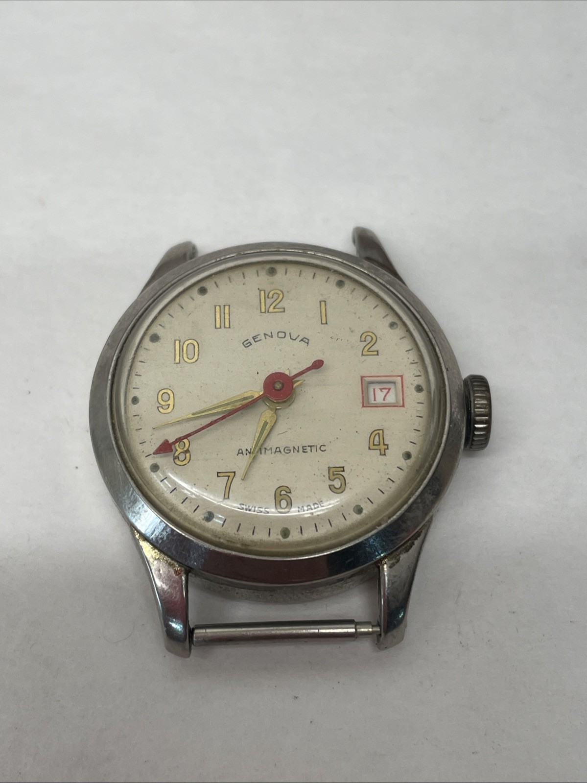 Vintage Genova Winding Watch Antimagnetic Swiss Made Mohertus Trading. 1 Jewel.