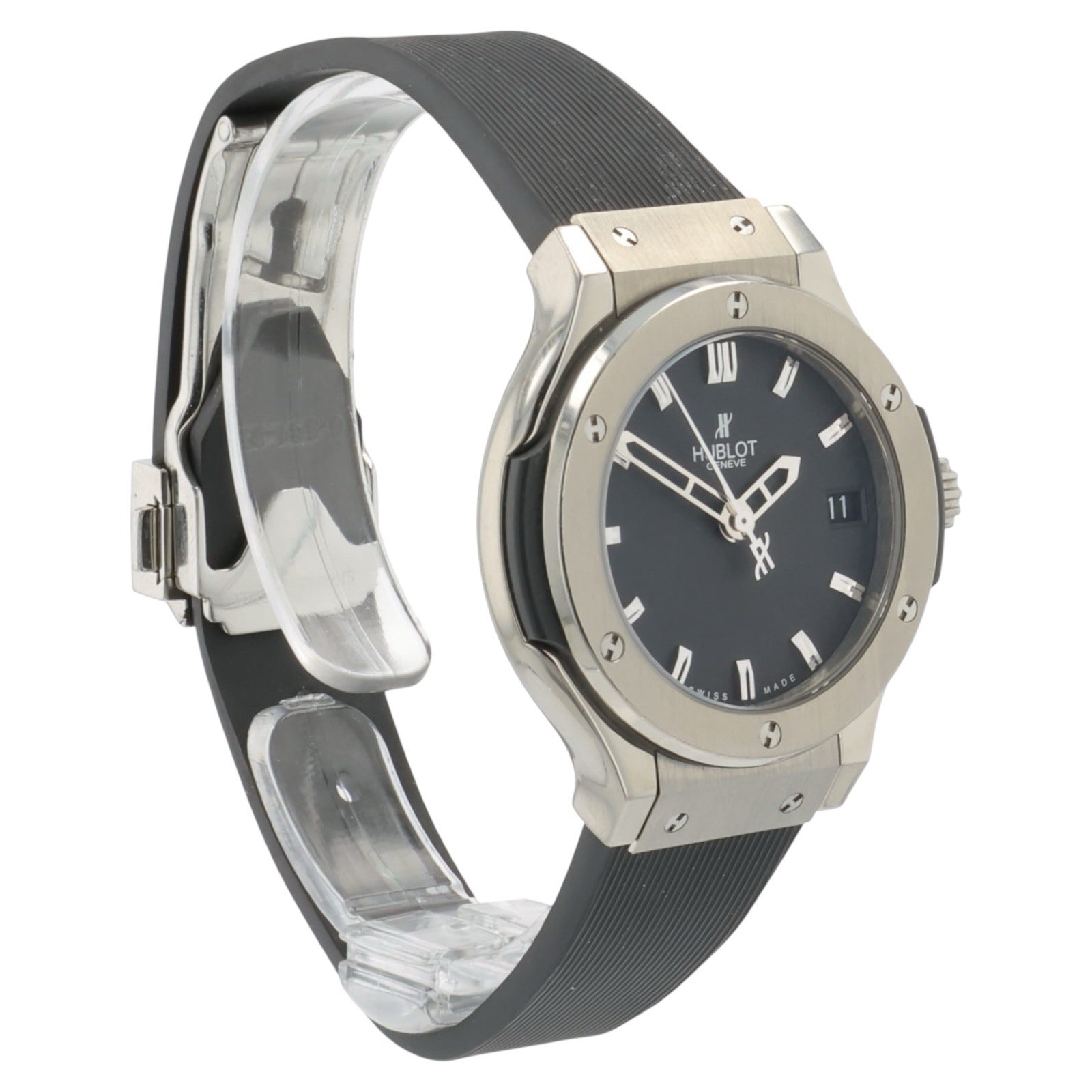 Hublot Classic Fusion Titanium Black Dial 33mm Quartz Women’s 581.NX.1170.RX