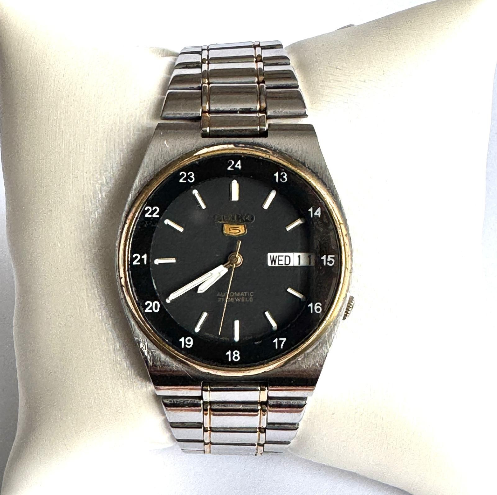 Seiko 5 Automatic Vintage Men’s Watch 21J 7S26 Movement Day/Date