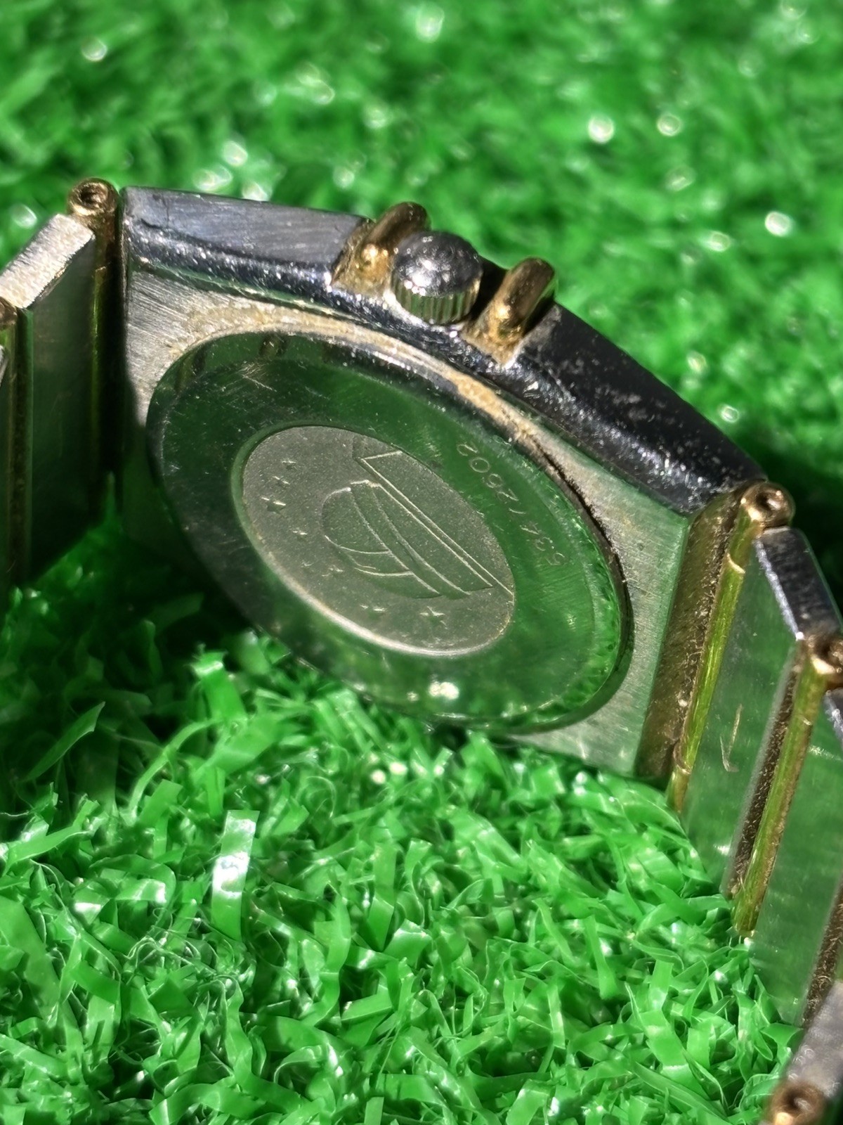 LADIES OMEGA CONSTELLATION WATCH 18 K GOLD AND STAINLESS STEEL
