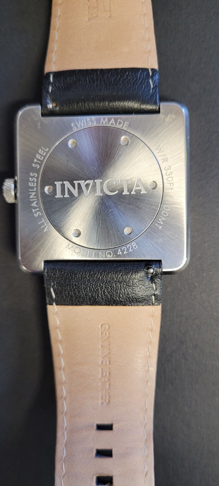 Invicta Men’s Military Square Leather Watch 4228