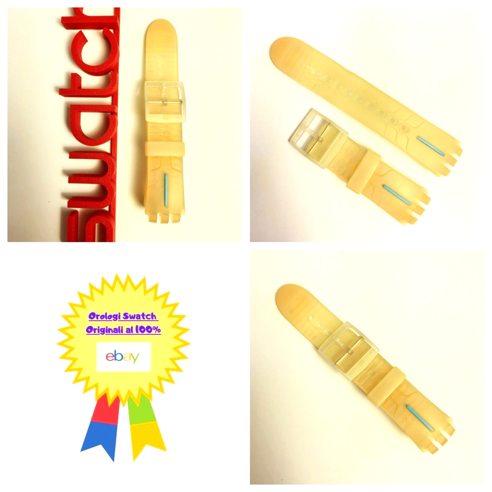 Swatch Watch Strap Fun Scuba SUGK101 Squid Bubbles Underwater Wristwatch NOS