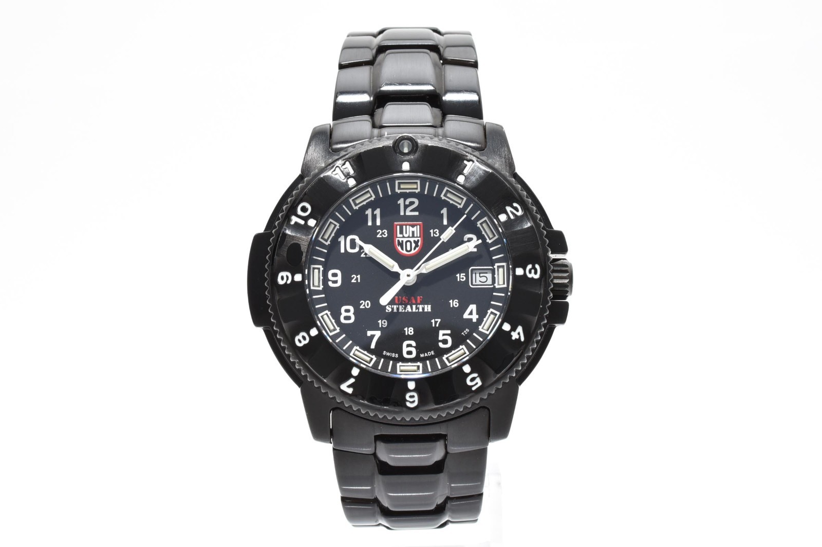 ▶️Luminox F-117 Nighthawk Stealth 3400 Series Quartz Men’s Watch Black PVD Swiss