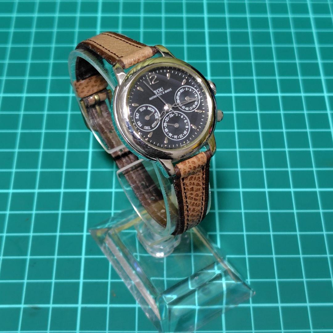 Orient YOU R102 Watch Wristwatch Black Dial Stainless Steel 18cm Rare