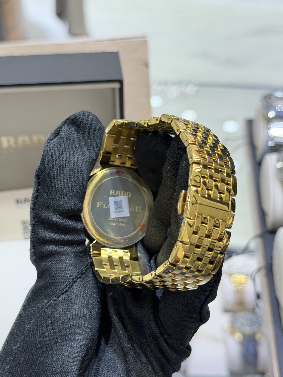 New Rado Florence Diamonds Stainless Steel Golden Dial Men’s Watch R48914713