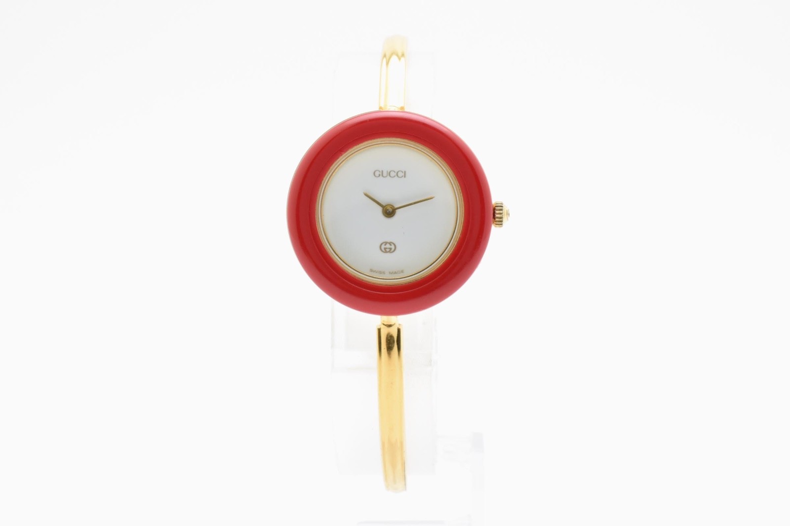 Gucci Change Bezel White 11/12 Gold Dial 11 Colors Watch Box [Near MINT]