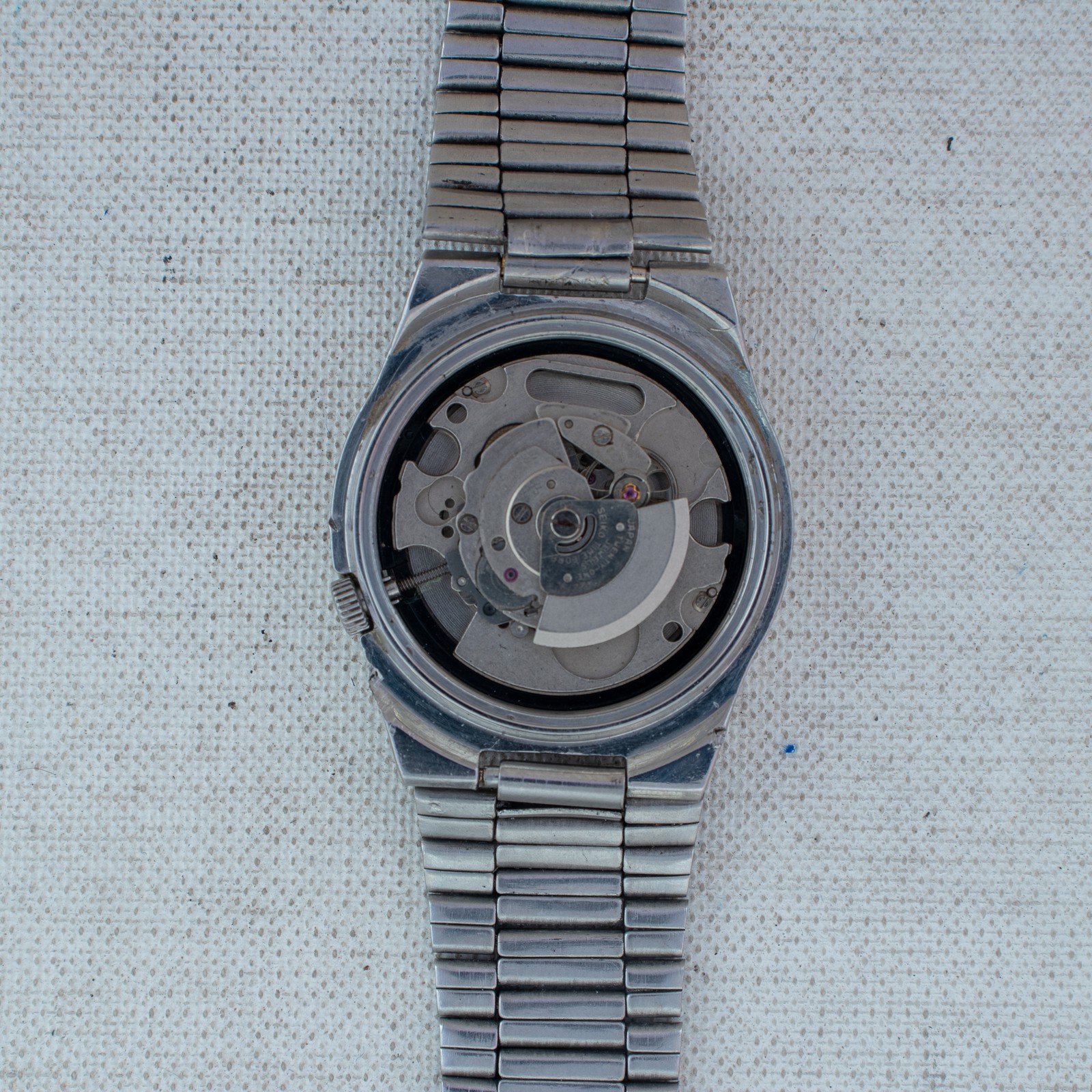 Vintage Seiko 5 Auto UnsexWatch Field Style Dial 4227-00C0 Arabic English Day