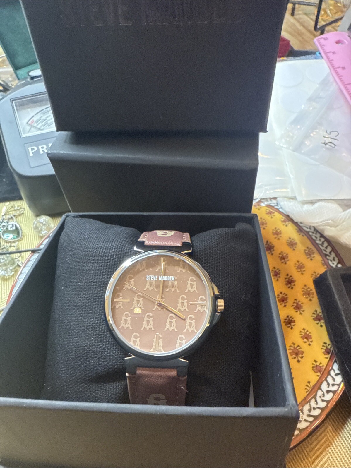 Steve Madden Women’s Dual Colored Dark Brown and Light Brown watch