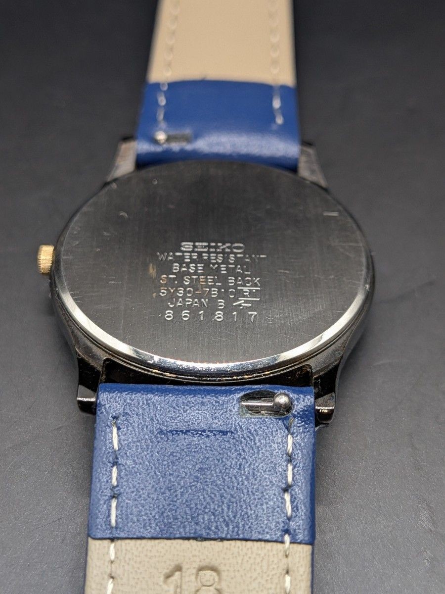 Excellent condition Rare item SEIKO GALAXY 5Y30 7B10 new strap Seiko Quartz Anal