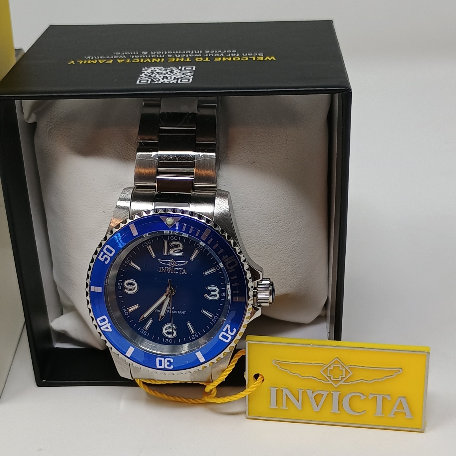 Invicta Pro Diver 40mm Quartz Blue Dial/Bezel Date 100m Diver Watch w/ Box F