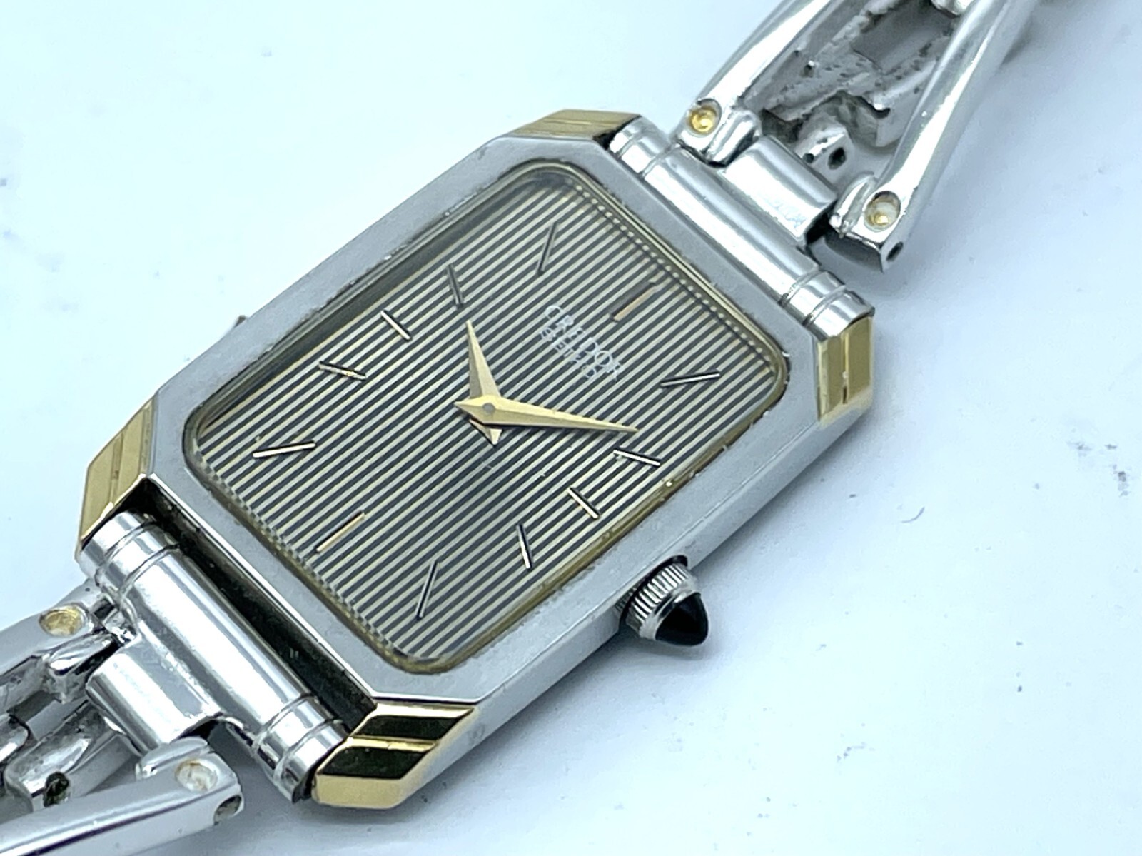 SEIKO Credor Quartz Ladies Watch Rectangle Thin bracelet 5.9inches 2340-5110