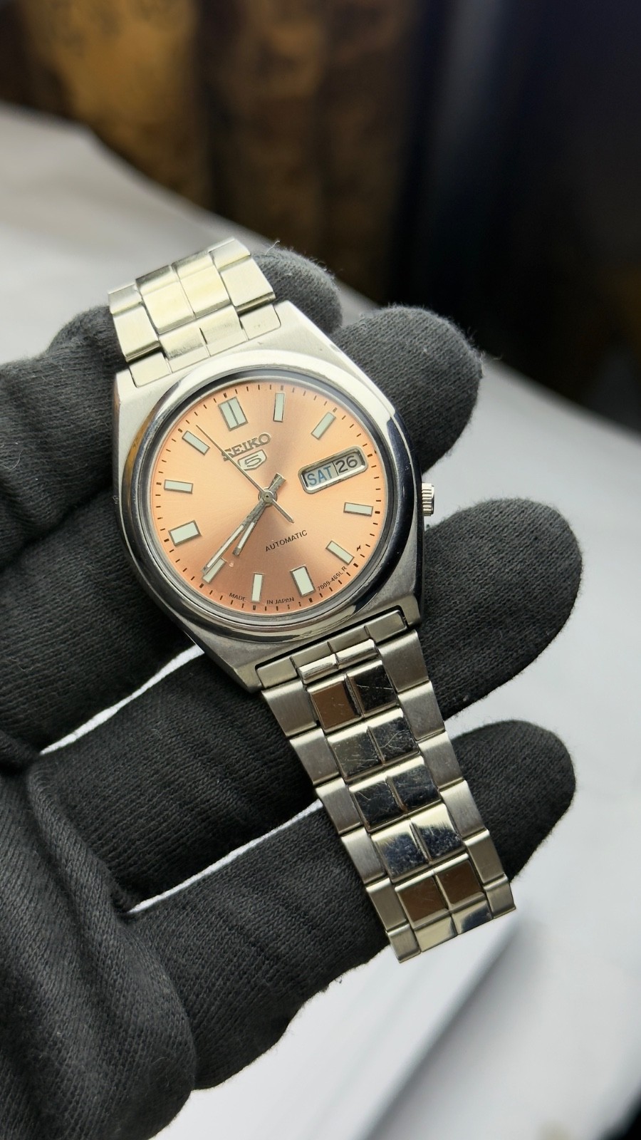Lot of 4 Vintage Seiko 5 Automatic Day-Date Men’s Japanese Watche 7009