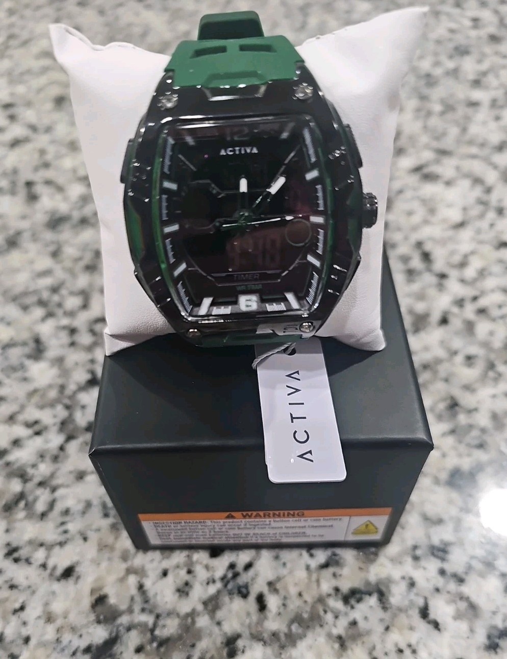 Retail $99.00 Activa X Invicta Digital Men’s Watch – 50mm. Army Green ACW8131003