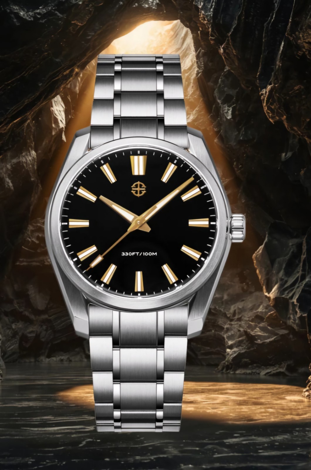 Aethelsohn Terra Nova Vh31 Black Agate Stainless Steel Automatic Watch