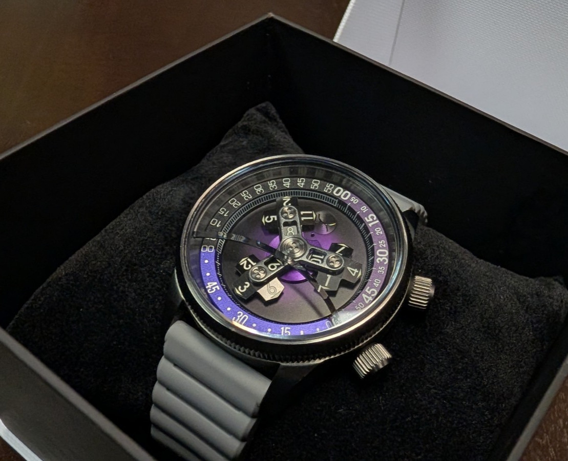 Deep Blue DayNight 45 Tritdiver T-100 Automatic Diver Watch Blue Bezel/Dark Blue