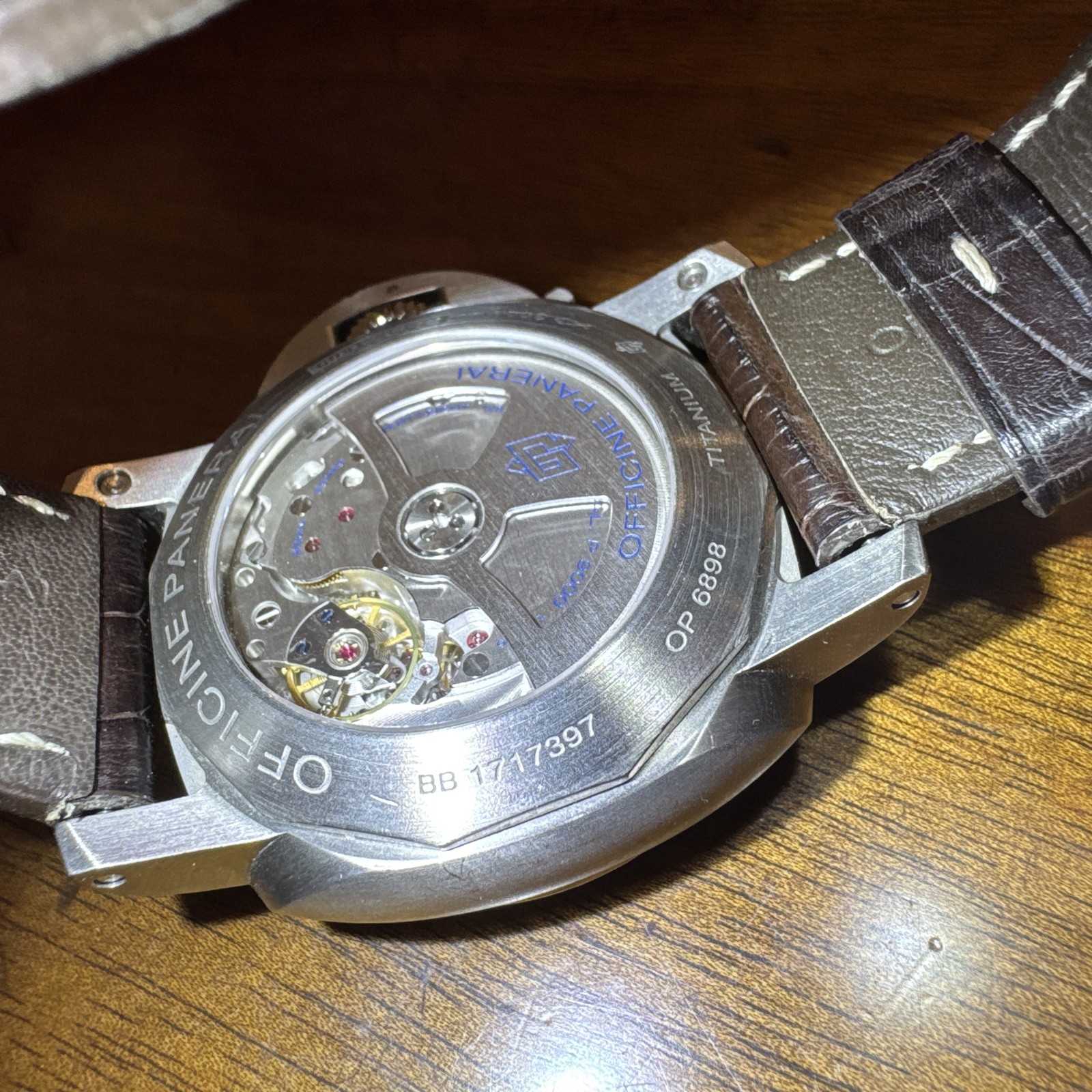 Panerai Luminor Marina 44mm Titanio Tobacco Brown PAM00351 Automatic Strap