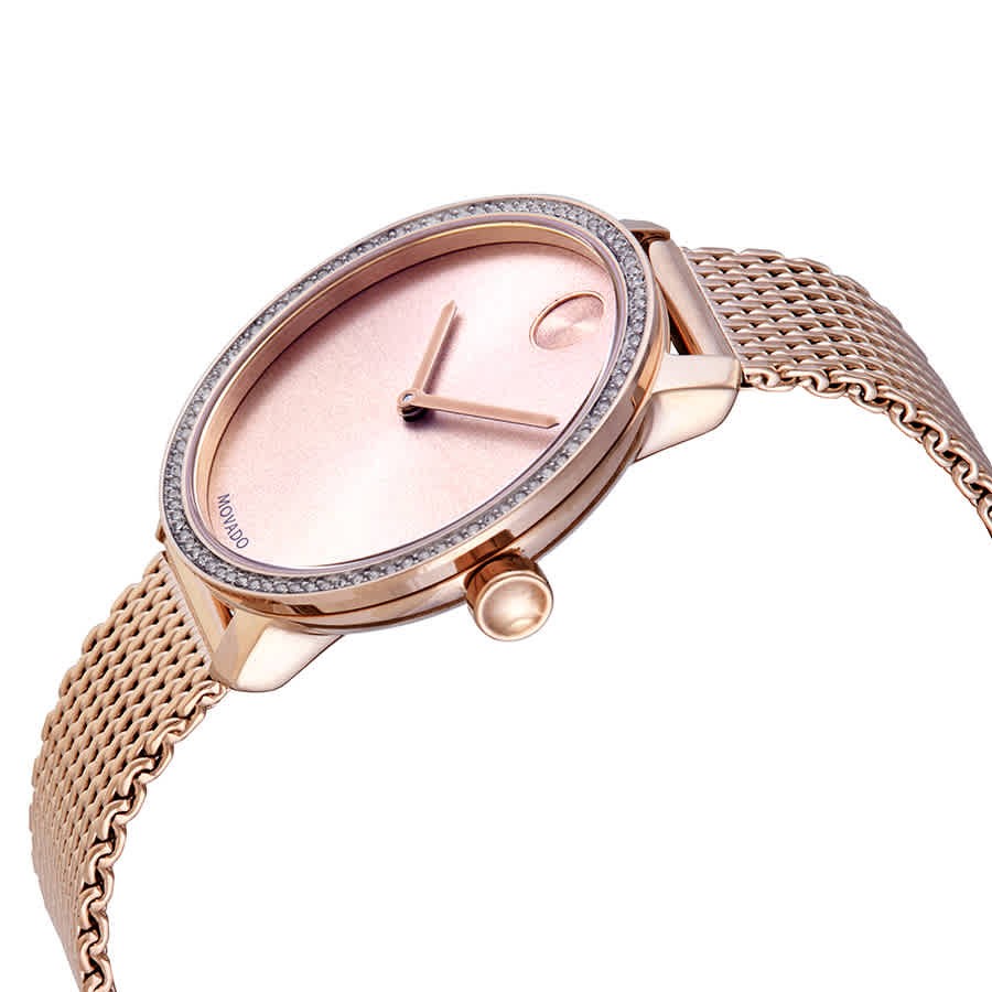 Movado Bold Shimmer Pale Rose Gold PVD Ladies Watch 3600657