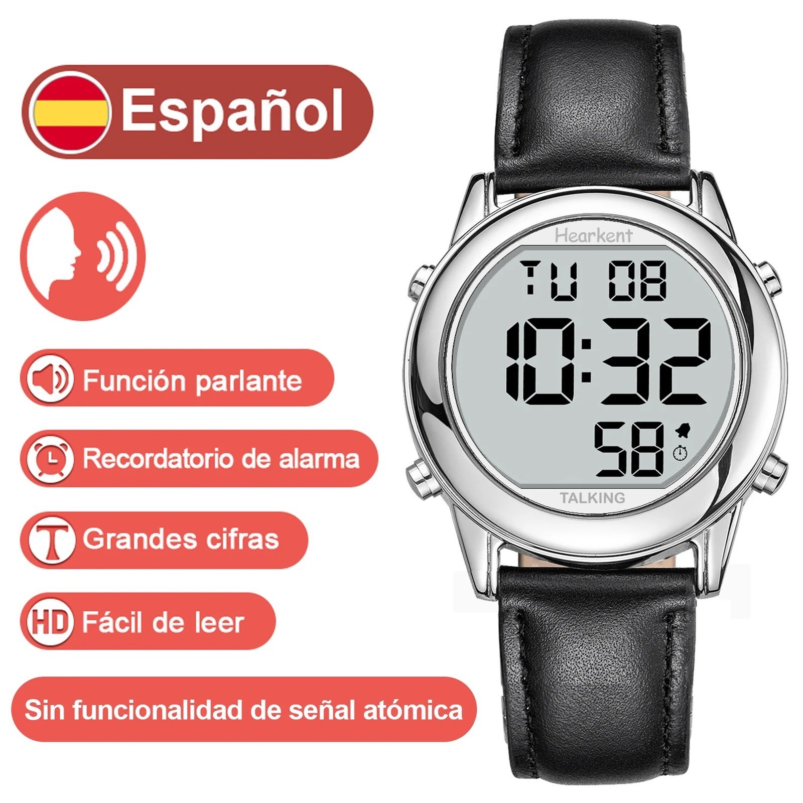 Hearkent Talking Watch for Blind Elderly Men – Atomic Alarm Radio