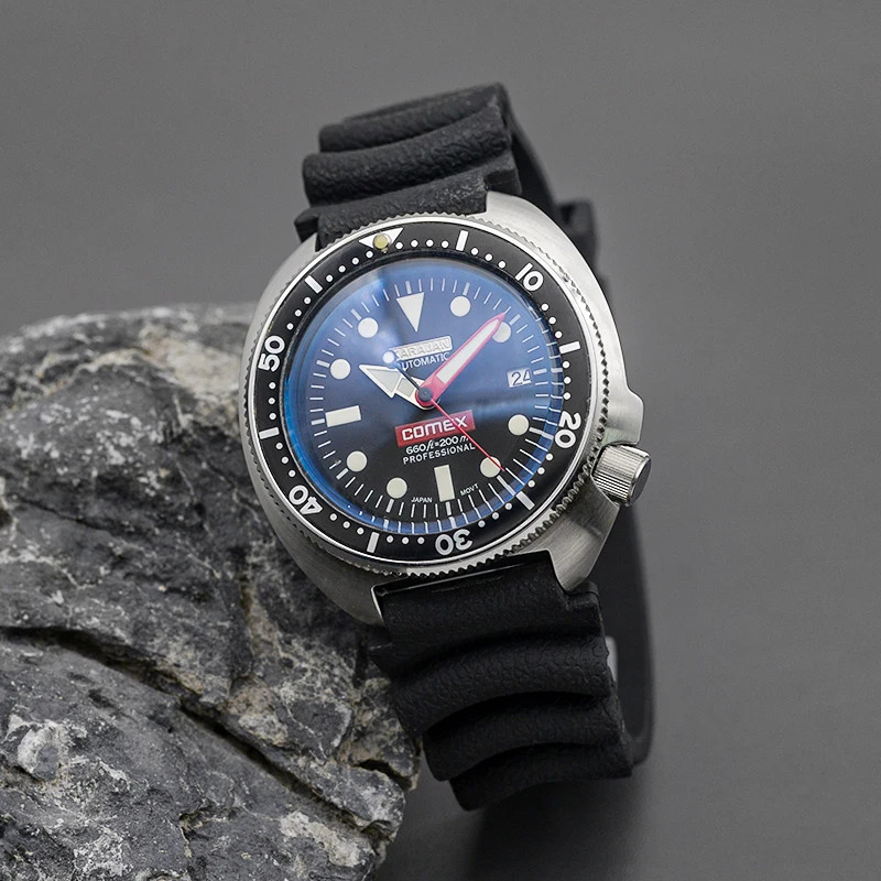 Turtle Abalone Stainless Steel Dive Watch Wth Japan NH35 NH36A Automatic