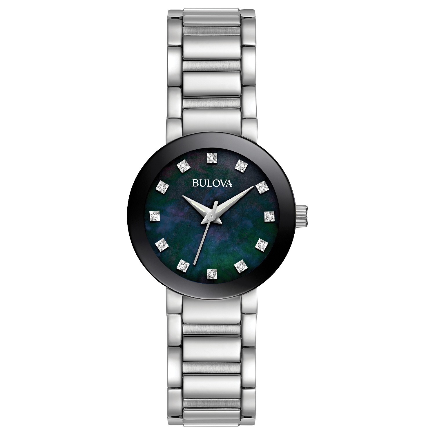 Bulova Women’s Futuro Quartz Silver Watch 26MM 96P172