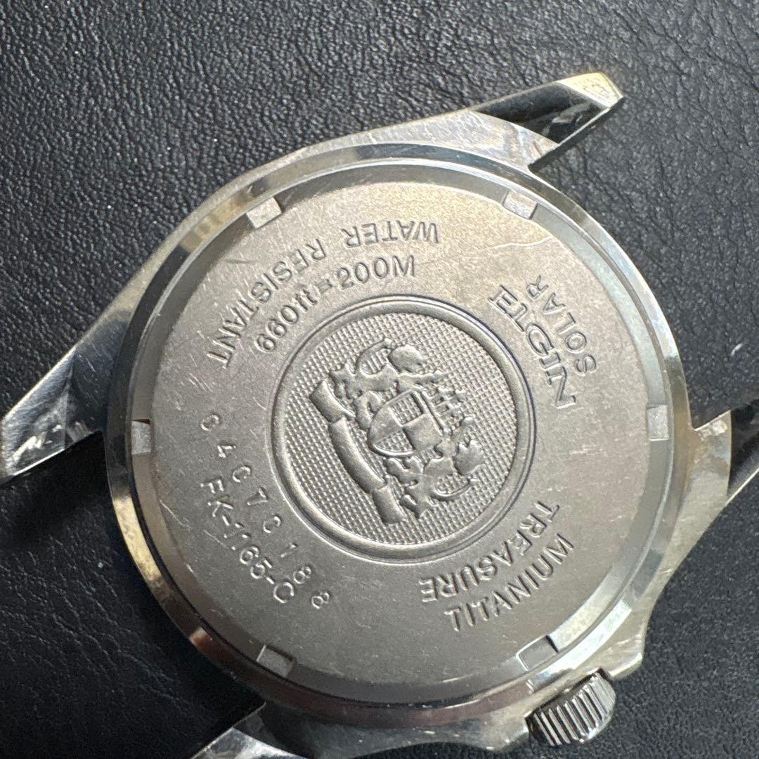 Elgin Titanium Solar Diver Watch 2000s Used