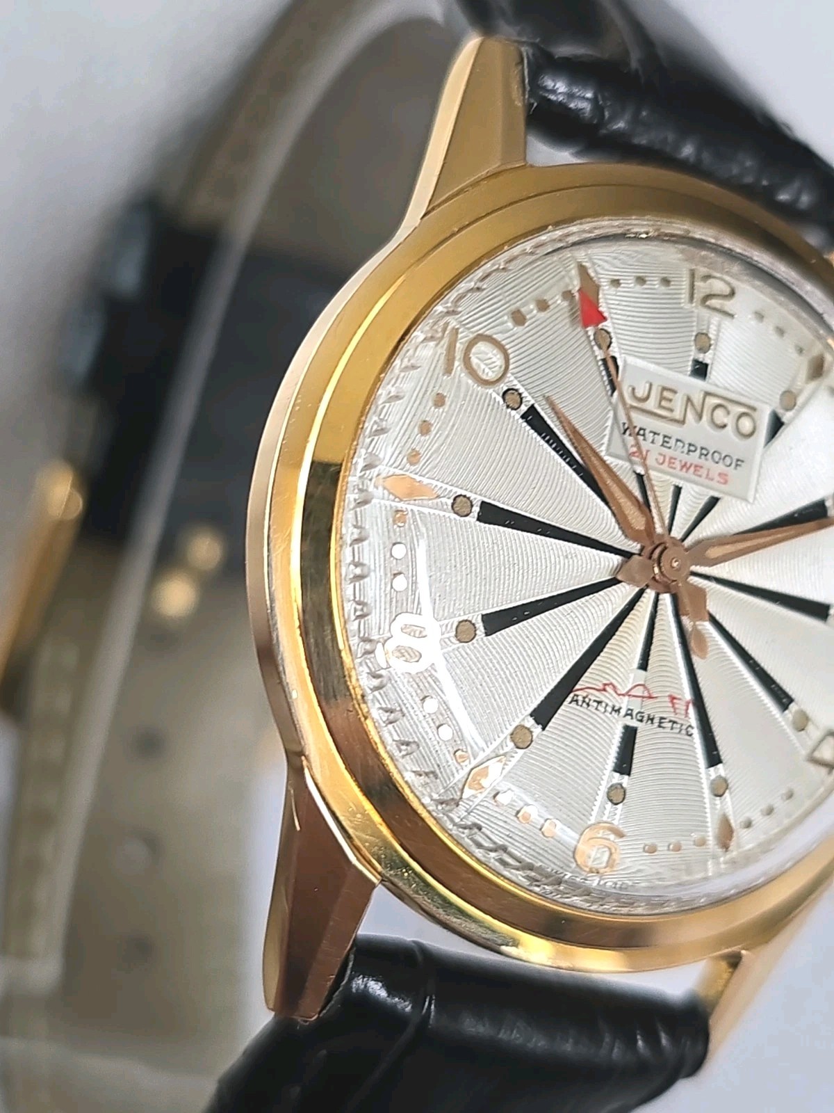 Stunning Vintage Gold Plated JENNY JENCO 21 Jewels Swiss Mechanical Wristwatch