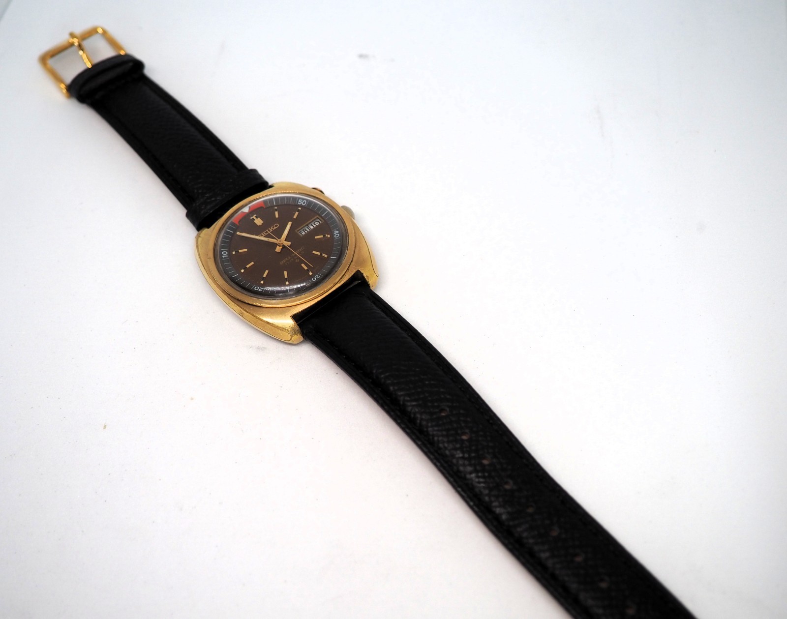 Vintage Seiko Bell-Matic 4006-6000 Automatic Alarm Watch – Gold Capped, Day/Date