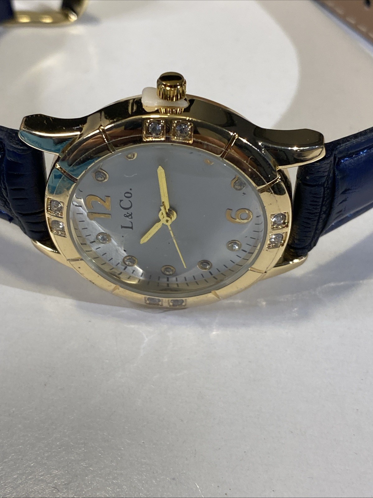 L & Co. Watch Women’s New Battery Blue Leather Band