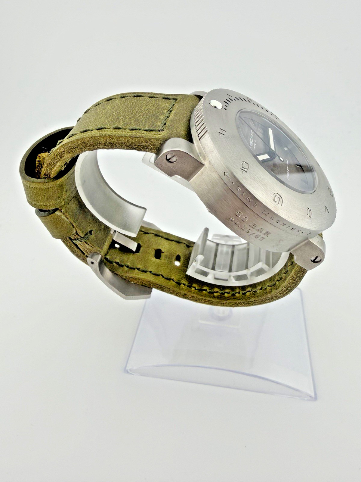 Batiscafo: Titanium G5, meteorite dial, Swiss movement, vintage strap, full set