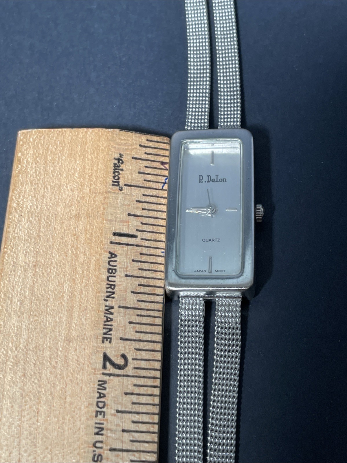Vintage Paris Delon Watch Stainless Steel Mesh Dual Band Japan Mov New Battery