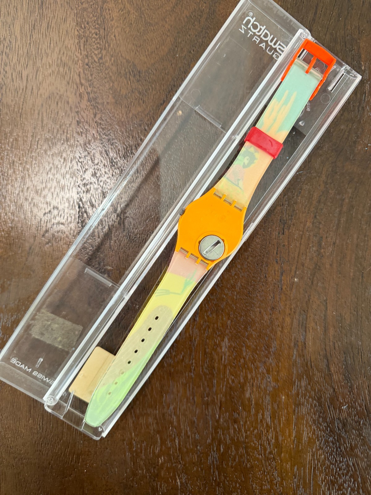 1993 Swatch Tequila GO102 Gent Sunset Cactus Pop Art NOS Original Box Running