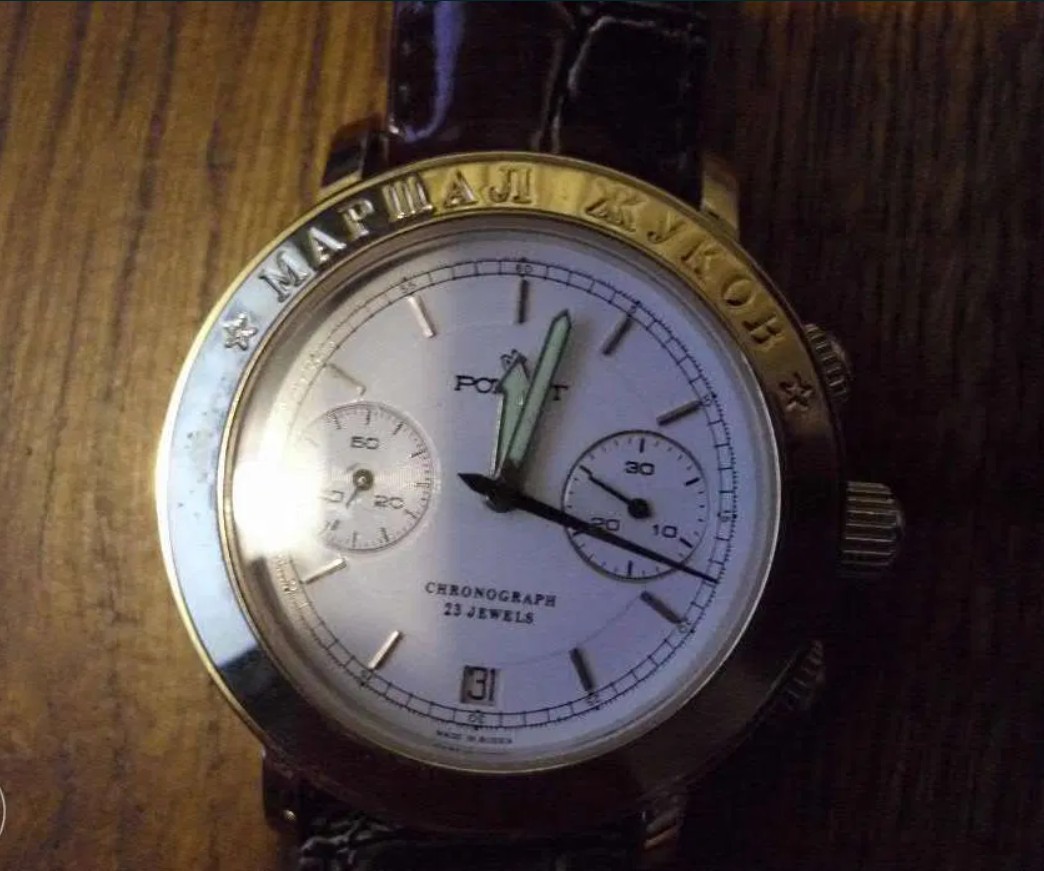 POLJOT 3133 Chronograph Marshal Zhukov Russian Mechanical Watch Limited Ed 1689