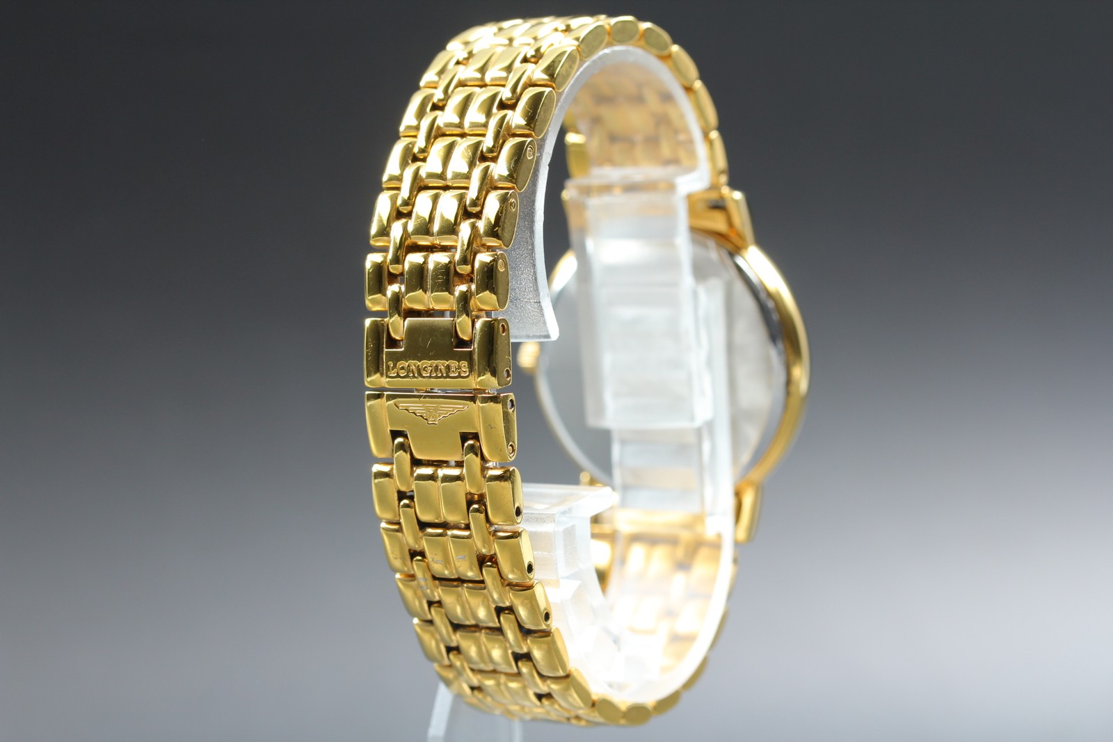 [Near MINT] Vintage LONGINES L4.720.2 Quartz Gold Date Bracelet 33mm Men’s Watch