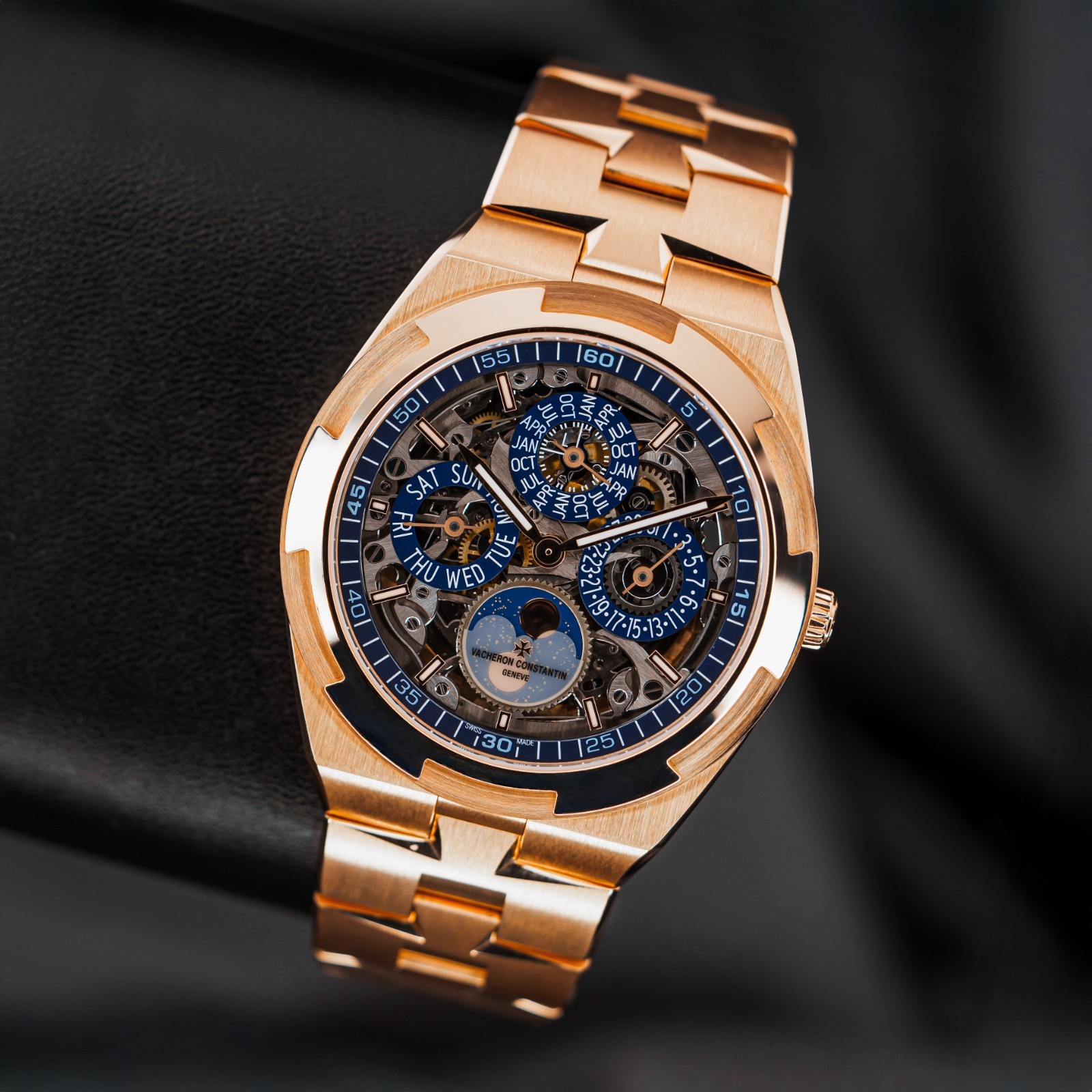 Vacheron Constantin Overseas Dual Time Skeleton Rose Gold 4300V/120R-B642 B&P