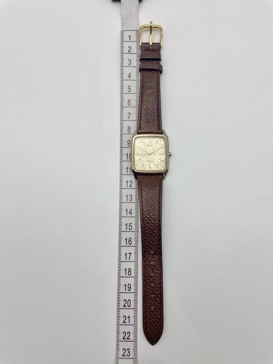 [A3P] Seiko Dolce 7741-5140 Vintage Quartz Gold Plated Analog Men [c2v]