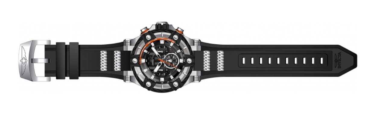 Invicta Bolt Cable Men’s 52mm Black and Silver Chronograph Watch 35547