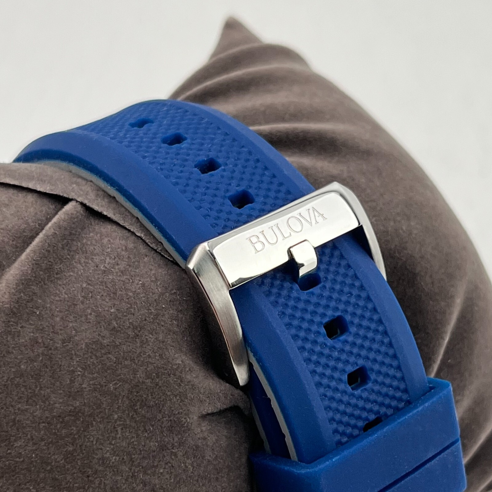 Bulova Marine Star Automatic 45mm Blue Dial Blue Rubber Strap Men’s Watch 98A303