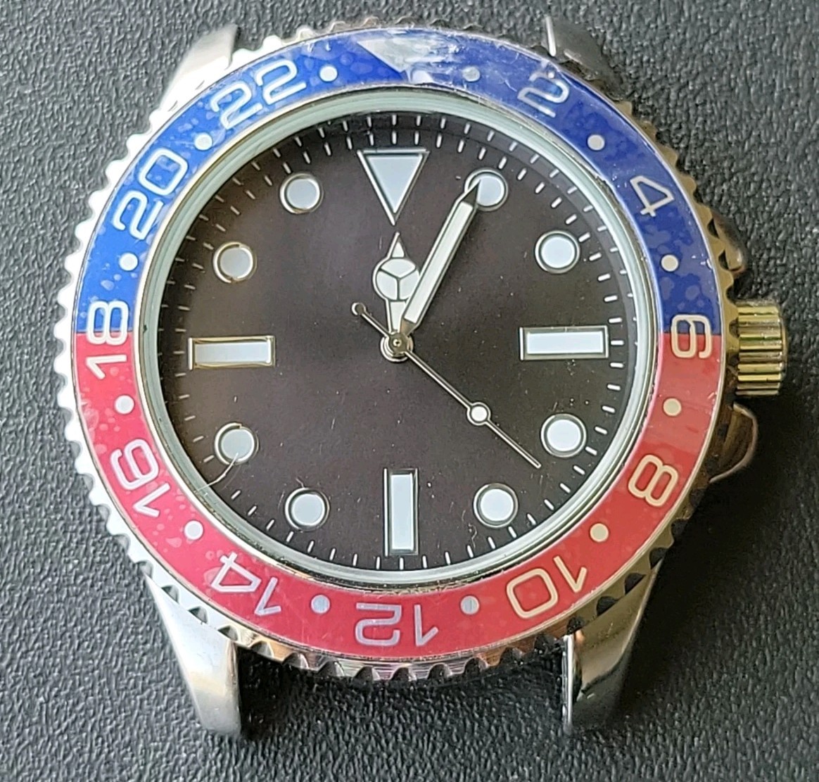 New Fixed Dial Luxury Mens Watch • Pepsi Design New Battery • No Band Inclu
