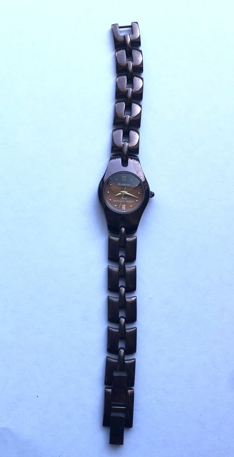 Armitron Now Womens Petite Bronze Stainless Steel Quartz Watch Water 100 Resist