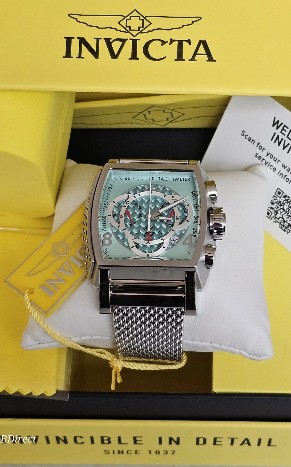 Invicta – S1 Rally – Blue Glass Fiber – Milanese Swiss Z60 FE Chrono Mens Watch