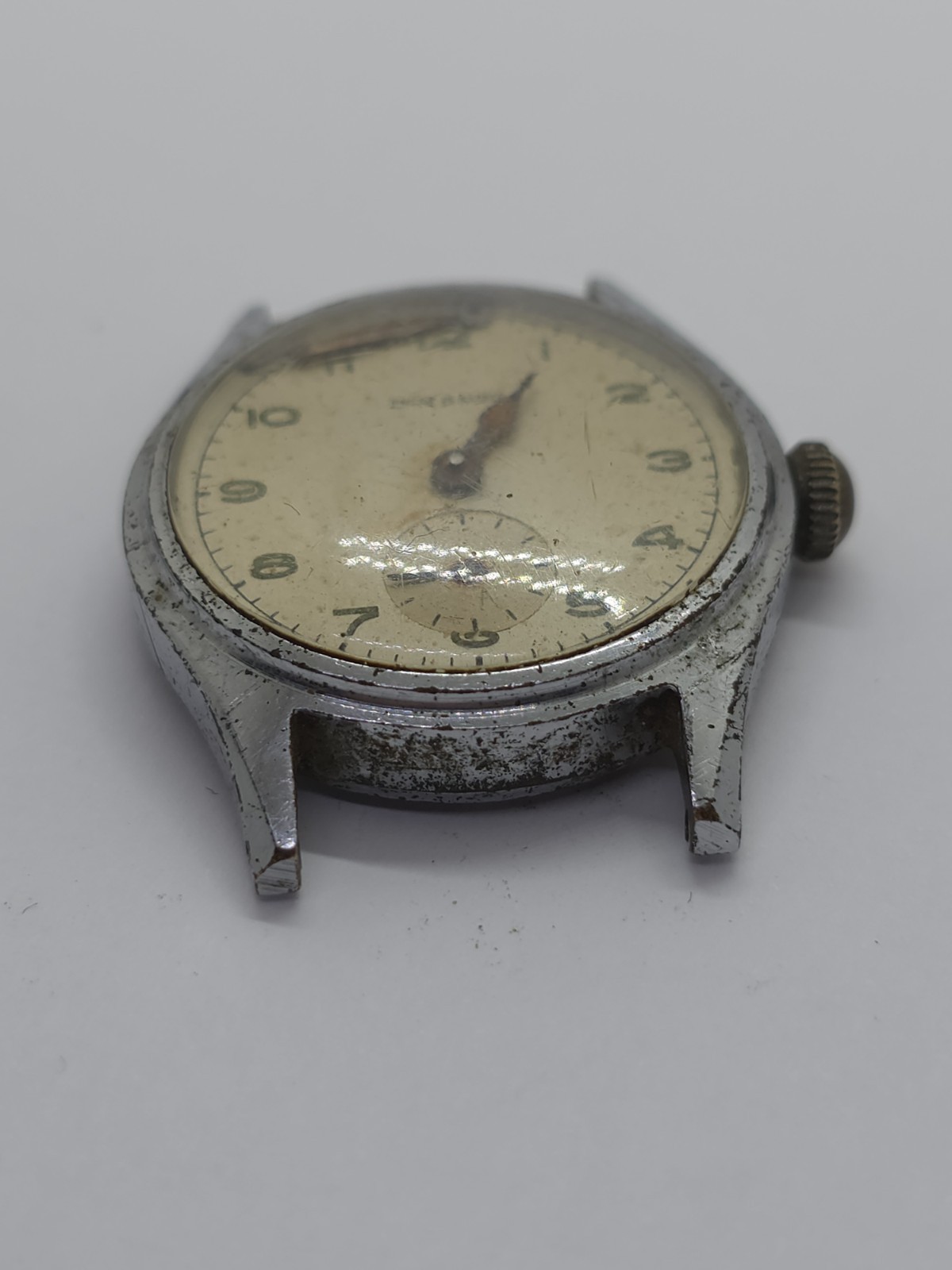 Vintage Ancre 15 Rubis Military Watch WWII Cal. Cupillard 233 From 1930 Balance