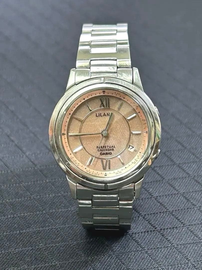 Fully functional CASIO LILANA solar-powered radio-controlled women’s watch.