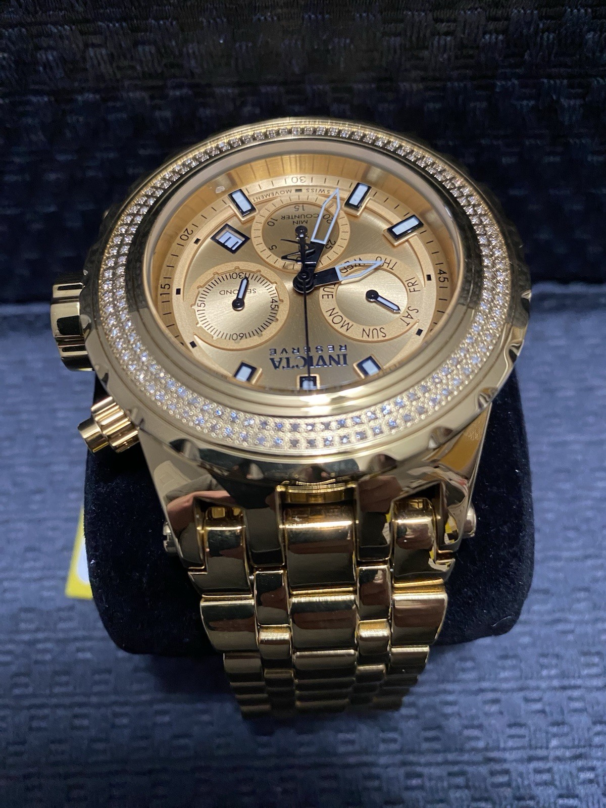Invicta Reserve Subaqua Specialty.71 CTW Diamond Bezel Gold Watch, Model #37325