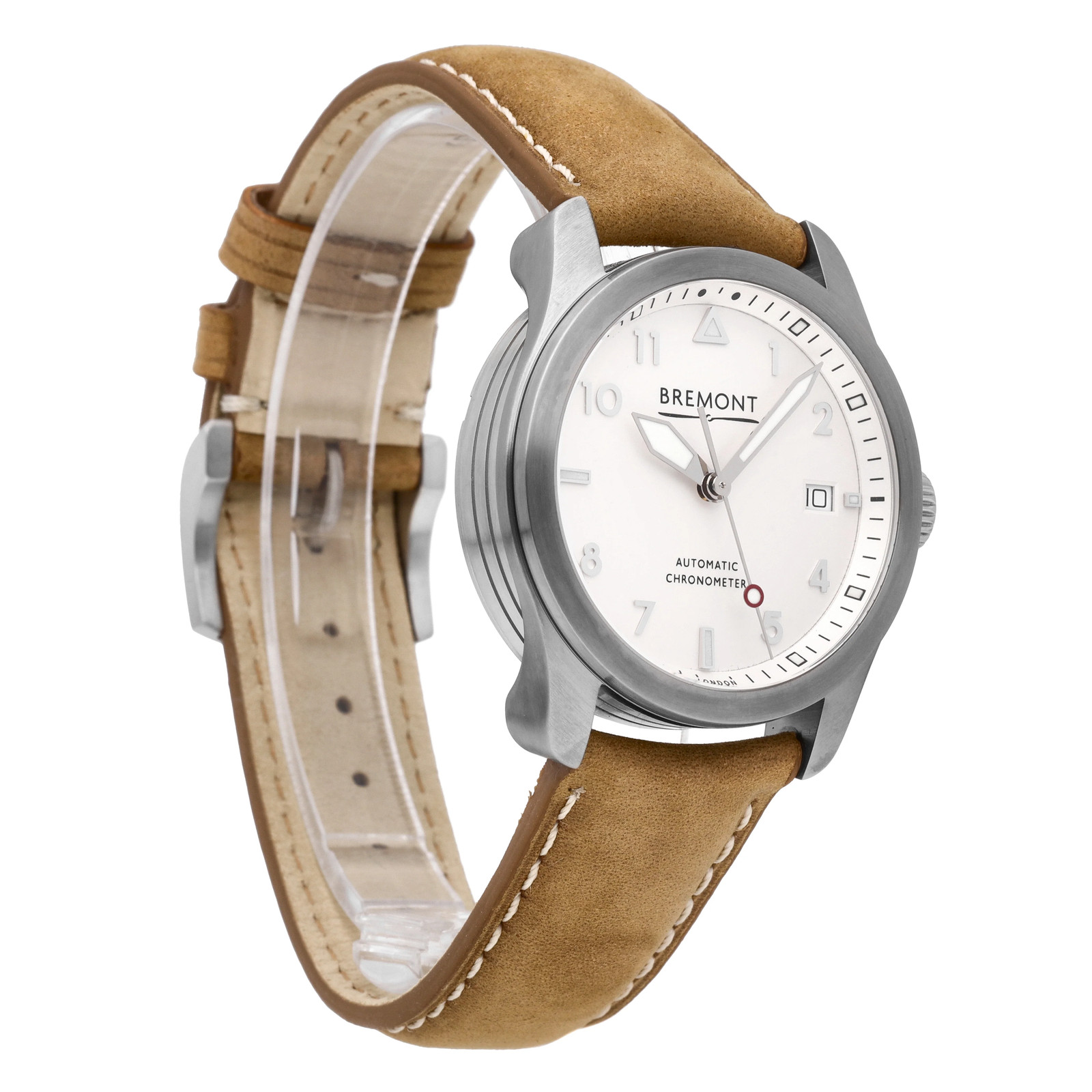 Bremont Solo 37 Stainless Steel White Dial Automatic Mens Watch SOLO37-SI-R-S
