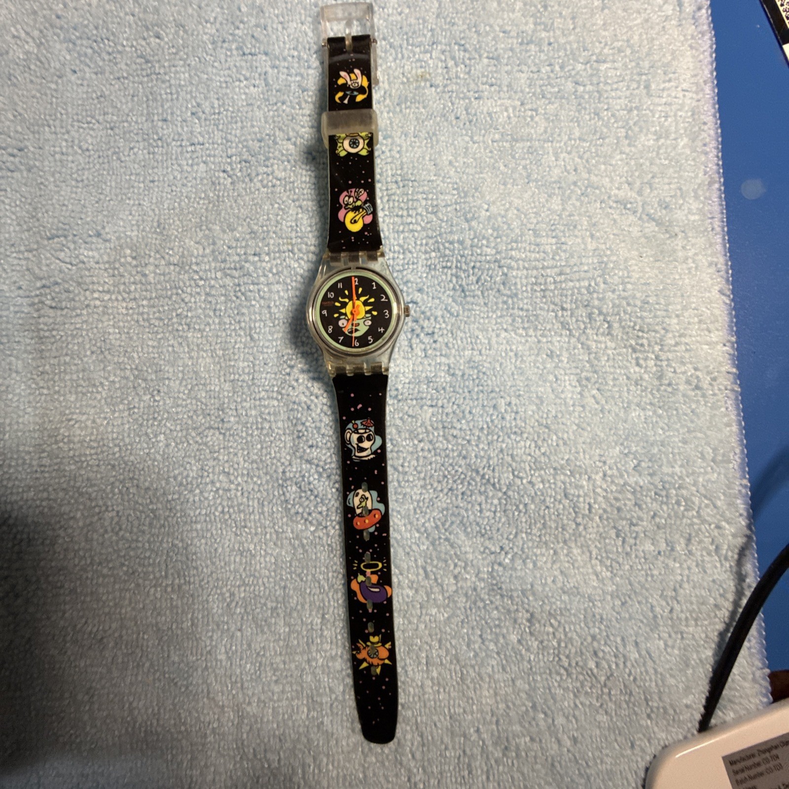 🇨🇭Swatch Watch ULO LK174 1999 Rare Working has a nee battery clear case too!