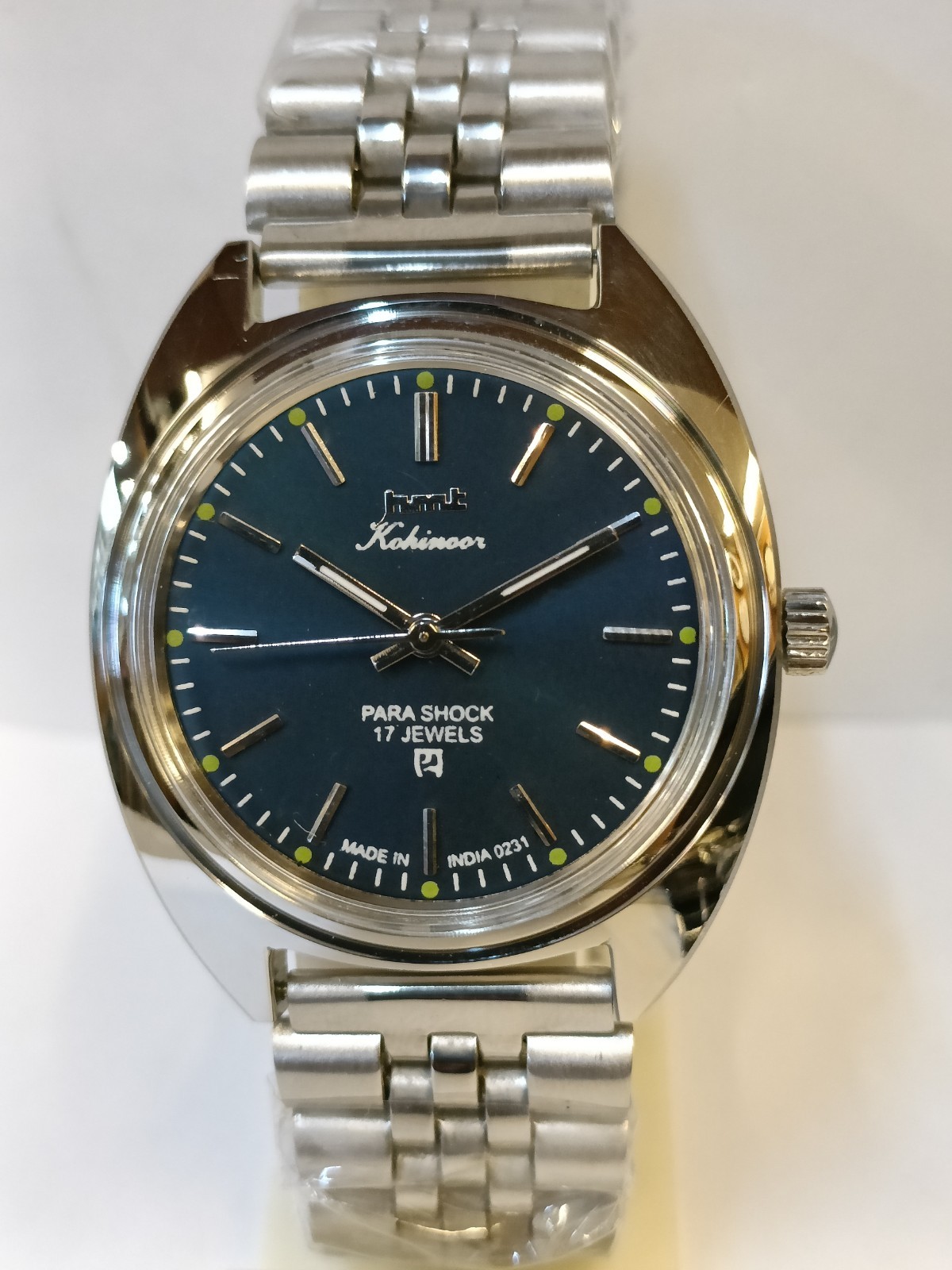 REFURBISHED HMT KOHINOOR 17J WINDING BLUE DIAL 0231 INDIA MEN’S WORKING